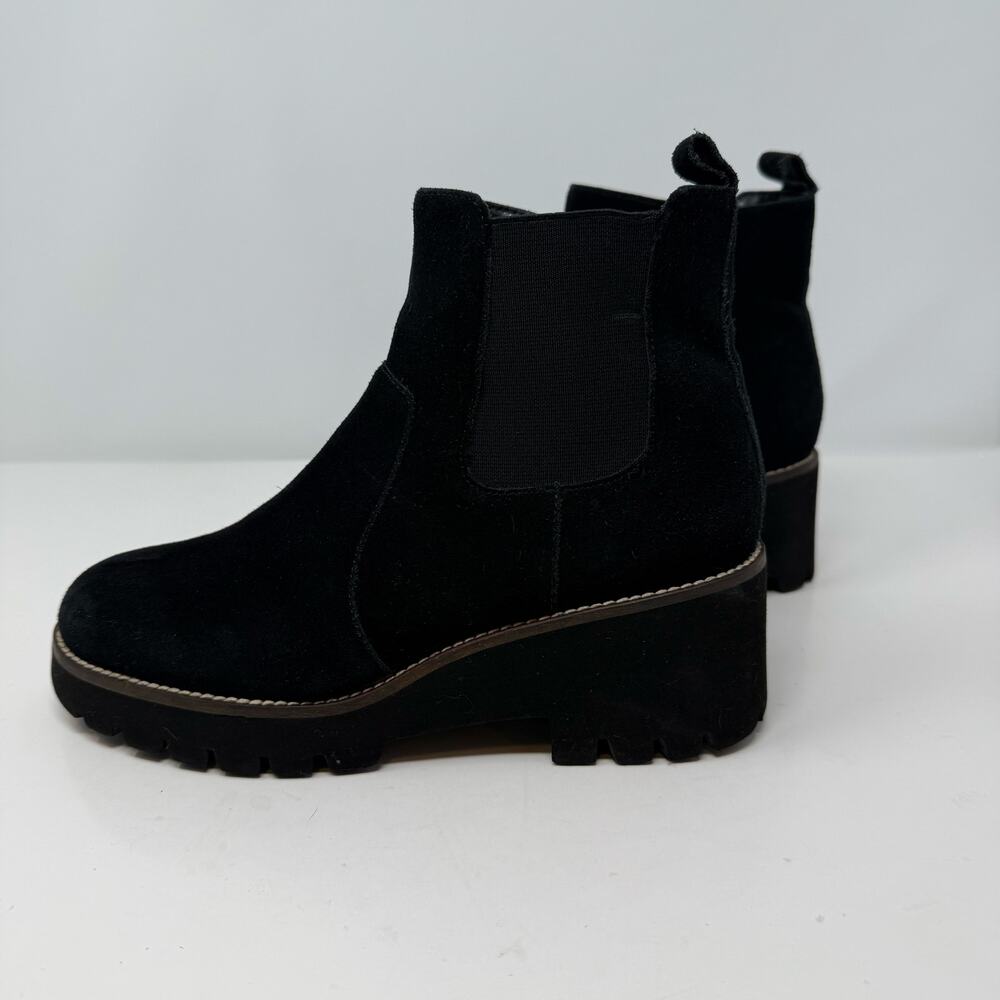Blondo Ankle Bootie Women's 6.5 Black Suede Valen Waterproof Exterior